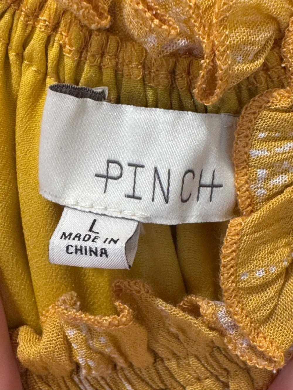 Pinch Mustard Yellow Ruffled Dress Top - Picture 3 of 5